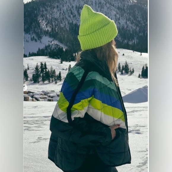 Free People Jackets & Blazers - NWT Free People Pippa Packable Puffer in Camper Stripes